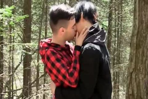 With knobs Out For sucking The Two twinks Feast On The schlong