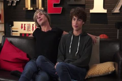 brunette hair gay ass-copulation With ball cream flow