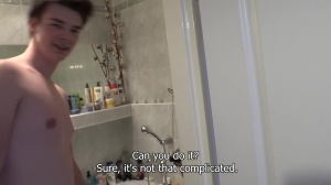 young and nasty twink banged hard in a bathroom