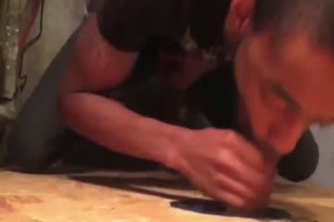 Eating big ramrods With big Cumshots In The Storage Room