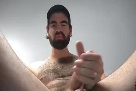 older And bushy dude Jerks Off On cam