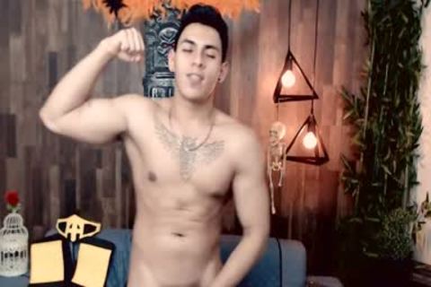 Aiden Stronghold On Flirt4Free - Latino With kinky cock dildos And Fingers His taut hairy hole