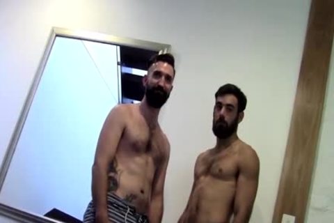 Tattooed Bearded dilettante anal poked By lover After anal nailing