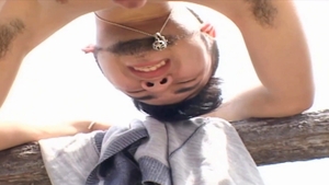 GayAsianNetwork - Bodyguard bareback blowjob cum at the beach