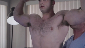 ManUpFilms: Gay Collin in fishnet bareback anal fucked