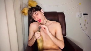 A juicy Pup With A large hammer