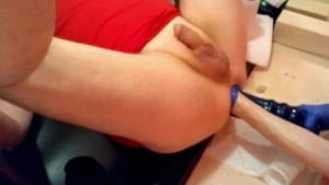 076 - Training With Hand And fake penis
