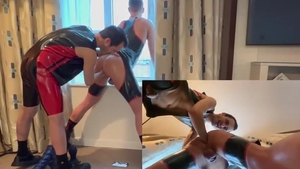 Brett Tyler & Caged snatch lad - Window Fisting