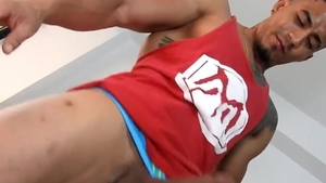 Latin Hunk Showing Off & Playing With His big dick!!