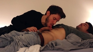 engulfing And Licking My homo Roommate's rod And hairy Balls