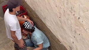 Surprised While Kissing Outside