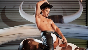 Men: Spreading Wide over Stools