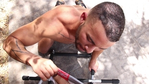 Muscle Hunks, Sweating it Out Daily