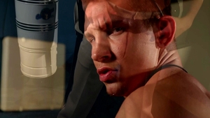 Next Door Male: Rippling Back Muscles in the Basement Shadows