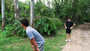 Anonimo: Jogging Foursome: Outdoor Fun