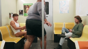 Men: Santana's Soggy Subway Ride