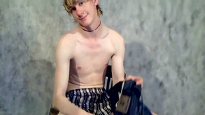 teensandtwinks: Blond Bombshell Strokes That Enormous Dong