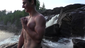 Nature's Seduction - Flexing and Posing Beneath the Blue Sky